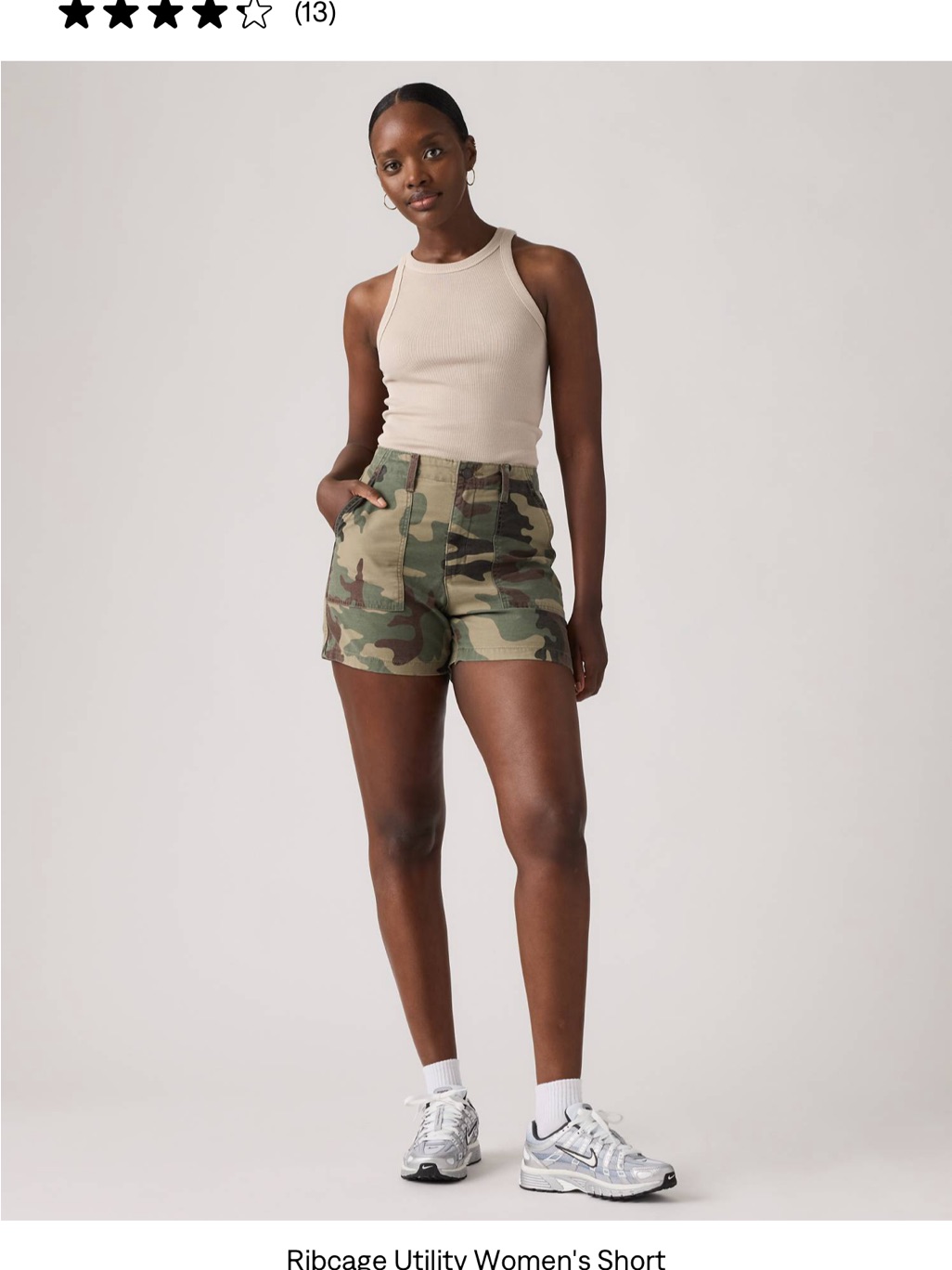 Levi’s Ribcage Utility Women's Camo Shorts - Green Camouflage